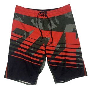 FOX board shorts MENS 30 green And Orange Beach Swim